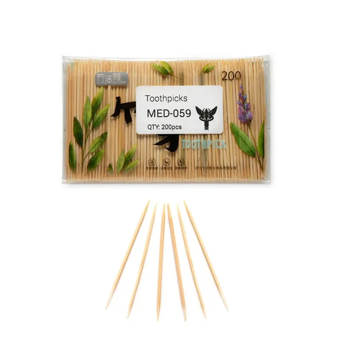 Precision Medical Anal Bamboo Toothpicks Bag of 200 Toothpicks