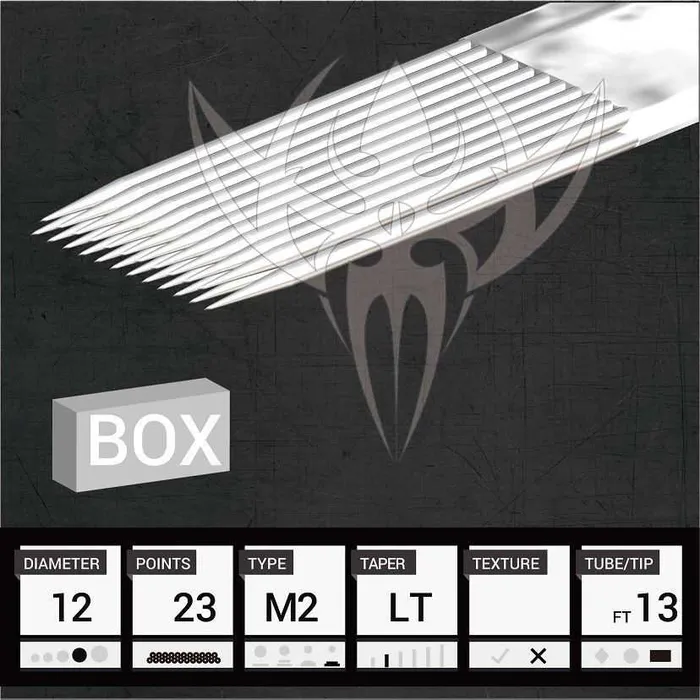 Precision Needles Female Sex Toys 12 Magnum Stacked Precision Needles Box of 50 Premade Sterilized Tattoo Needles