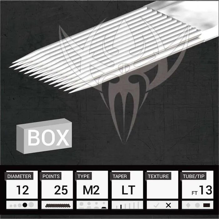 Precision Needles Female Sex Toys 12 Magnum Stacked Precision Needles Box of 50 Premade Sterilized Tattoo Needles