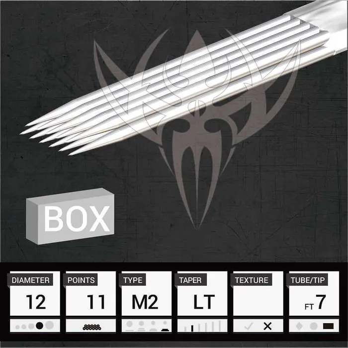 Precision Needles Female Sex Toys 12 Magnum Stacked Precision Needles Box of 50 Premade Sterilized Tattoo Needles