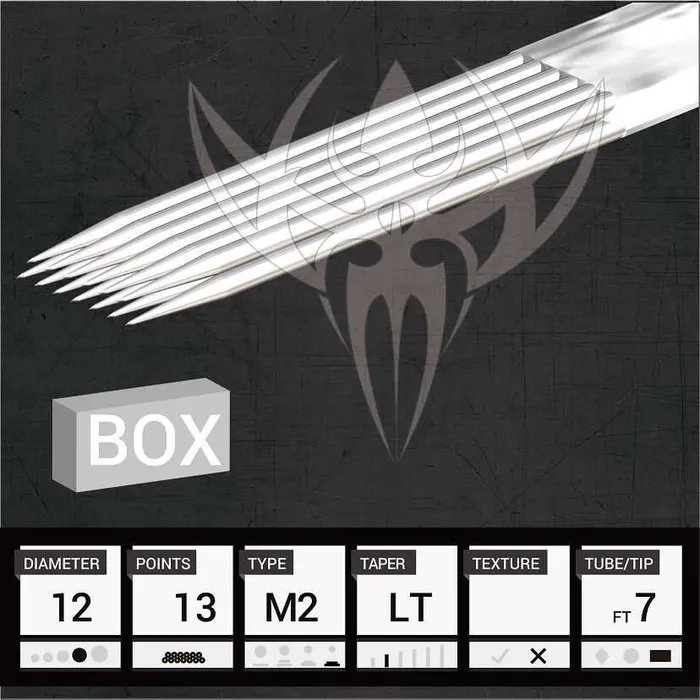Precision Needles Female Sex Toys 12 Magnum Stacked Precision Needles Box of 50 Premade Sterilized Tattoo Needles