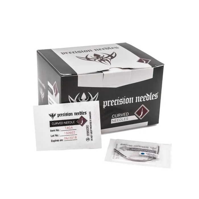 Precision Needles Female Sex Toys Precision Curved Piercing Needles Box of 50