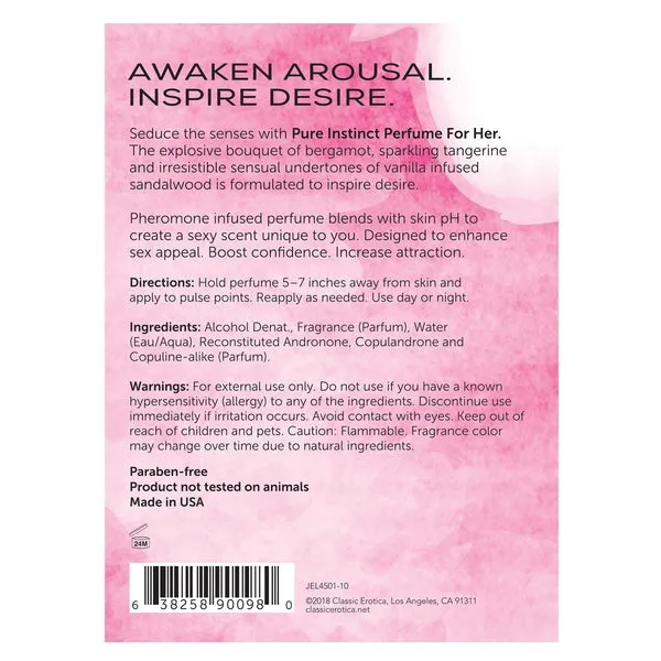 Pure Instinct WOMAN Pheromone Infused Perfume For Her Sex Attractant 5 Oz Jelique Couples