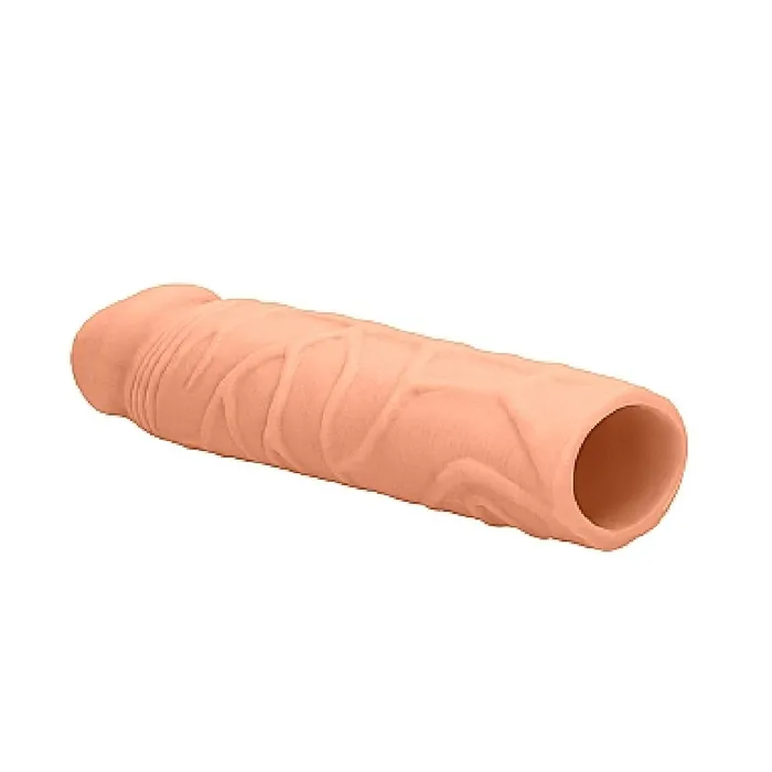 Realrock 7 Inch Penis Extender Sleeve Vanilla Shots Male Sex Toys