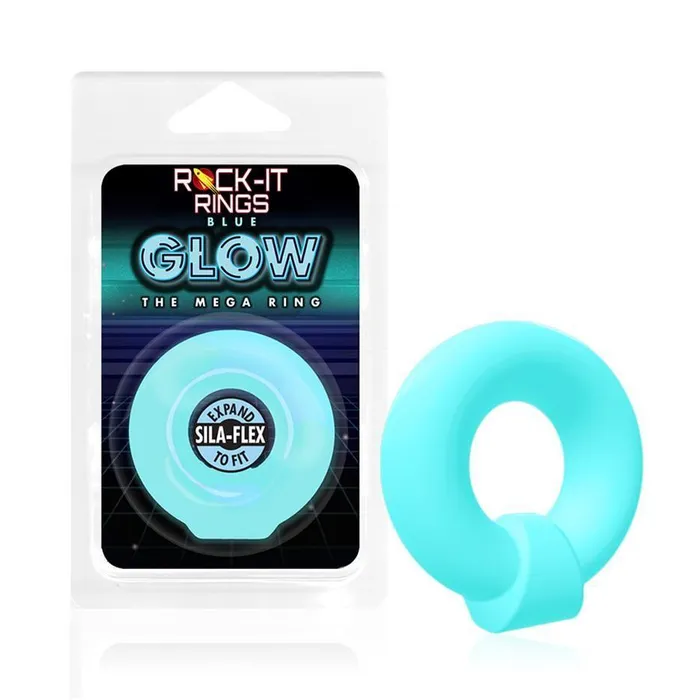 RockIt Rings LLC Rockit Rings GLOW The Mega Ring CRing Glows in the Dark Blue Male Sex Toys RockIt Rings LLC Rockit Rings GLOW The Mega Ring CRing Glows in the Dark Blue Male Sex Toys