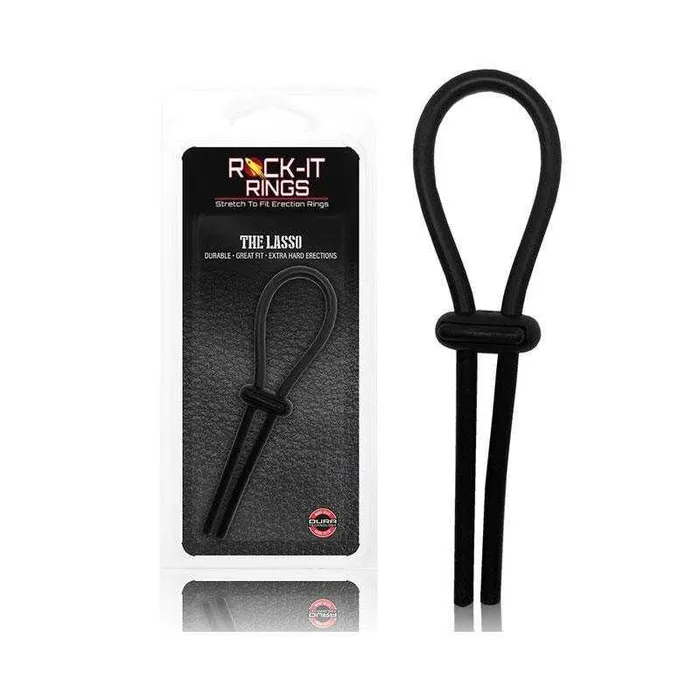 RockIt Rings Silicone Lasso Cockring PushButton Adjustable Black RockIt Rings LLC Anal RockIt Rings Silicone Lasso Cockring PushButton Adjustable Black RockIt Rings LLC Anal