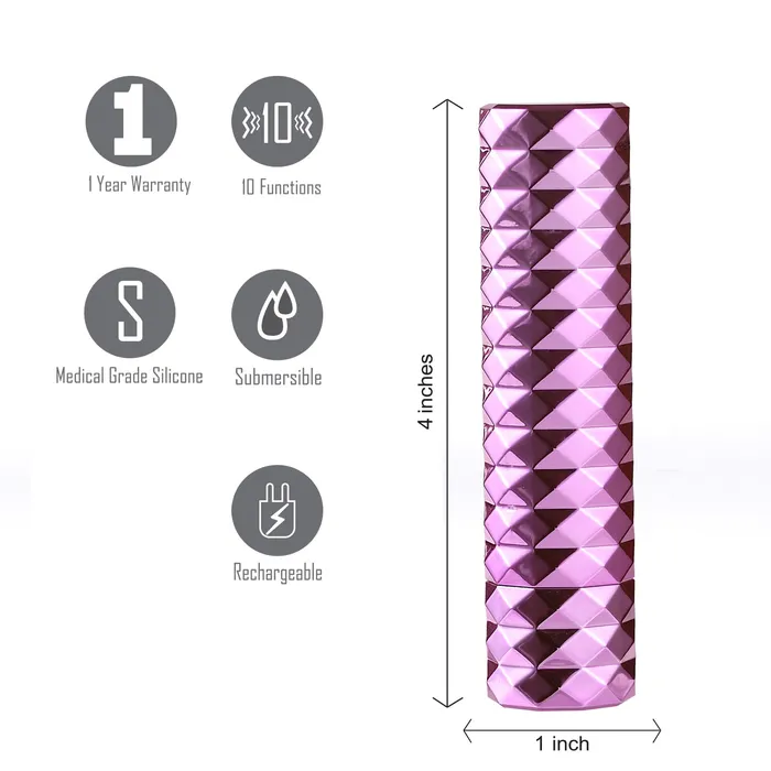 ROXIE Crystal Gems USB Rechargeable Lipstick Bullet Vibrator Maia Toys Female Sex Toys