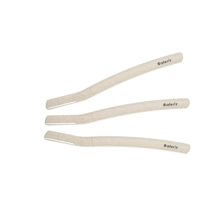 Saferly Biodegradable Eyebrow Razors Box of 3 Saferly Anal
