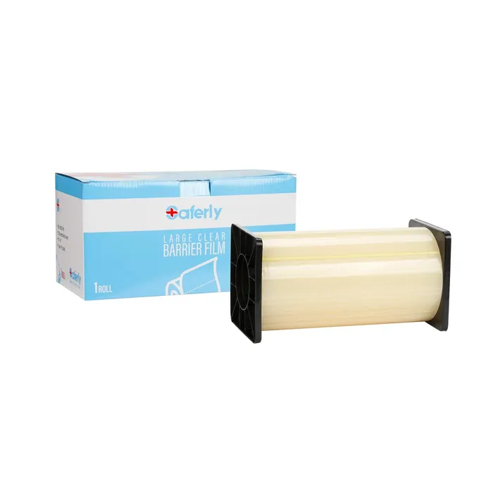 Saferly Medical Clear Barrier Film 10 x 6 One Roll of 1200 Perforated Sheets Saferly Anal Saferly Medical Clear Barrier Film 10 x 6 One Roll of 1200 Perforated Sheets Saferly Anal