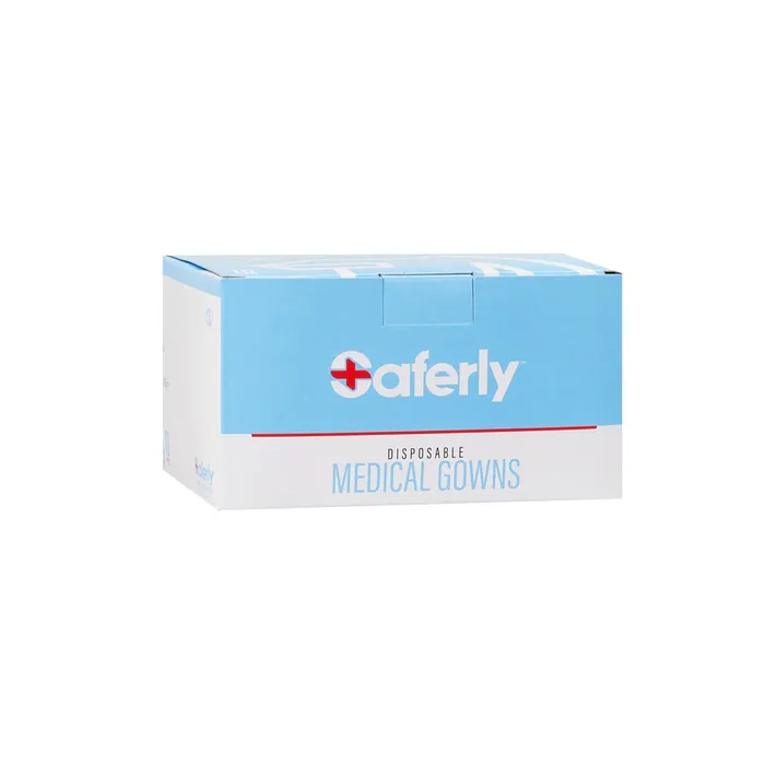 Saferly Saferly Disposable Blue Medical Gowns Box of 10 Vibrators