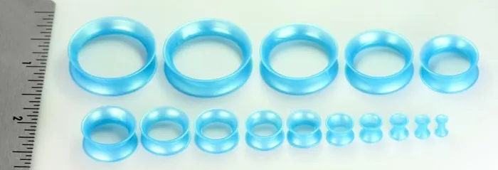 Sea Blue Pearl Silicone Skin Eyelet by Kaos Softwear 10g up to 1 Price Per 2 Kaos Vibrators