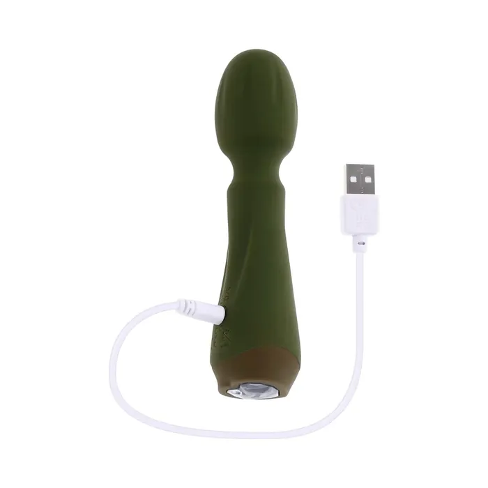 Selopa Heartfelt Rechargeable Vibrating Mini Wand Silicone Green Selopa Female Sex Toys