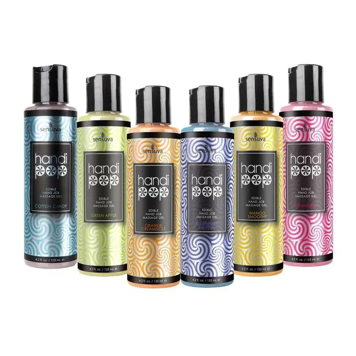 Sensuva Enhancers Handipop Edible Hand Job Massage Gel 42 oz 125 mL 6 Flavors Sensuva Enhancers Handipop Edible Hand Job Massage Gel 42 oz 125 mL 6 Flavors
