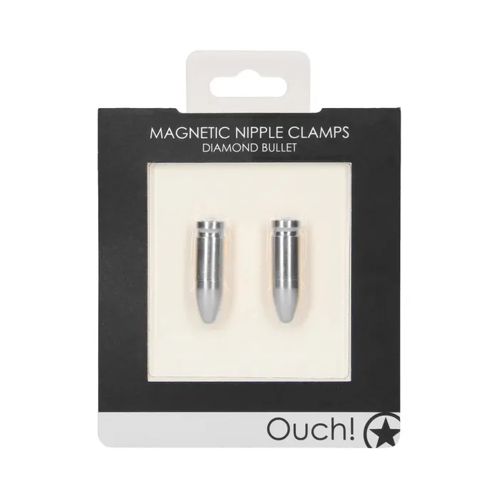 Shots Female Sex Toys Ouch Diamond Tipped Bullet Magnetic Nipple Clamps Gold Copy
