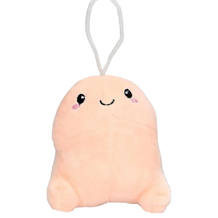 Shots Male Sex Toys Penis Stuffy 4 Inch Smiling Plush Vanilla Colored Penis