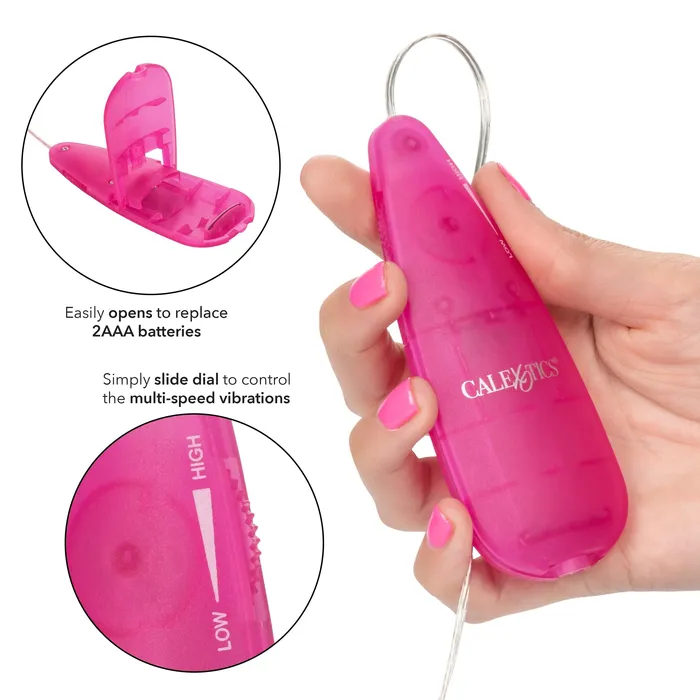 Slim Teardrop Wired Remote Control Vibrating Bullet Various Colors CalExotics Female Sex Toys