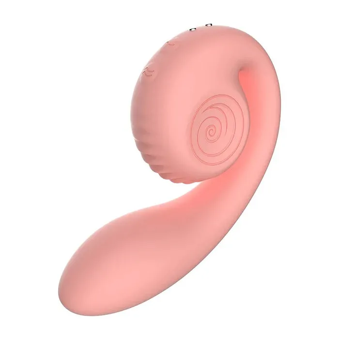 Snail Gizi Compact Ultra Powerful 2 Motor Dual Stimulating Vibrator Pink Snail Vibe Vibrators