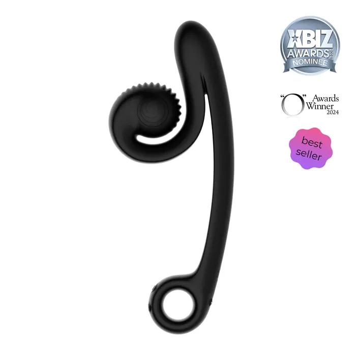Snail Vibe Vibrators Snail Vibe Curve Ultra Powerful 2 Motor Dual Stimulating Vibrator Black