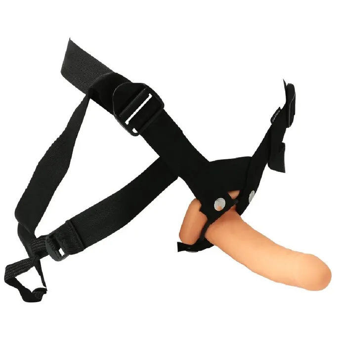 Sportsheets Everlaster Stud 65 Inch Hollow Dildo Strapon Harness Vanilla Female Sex Toys