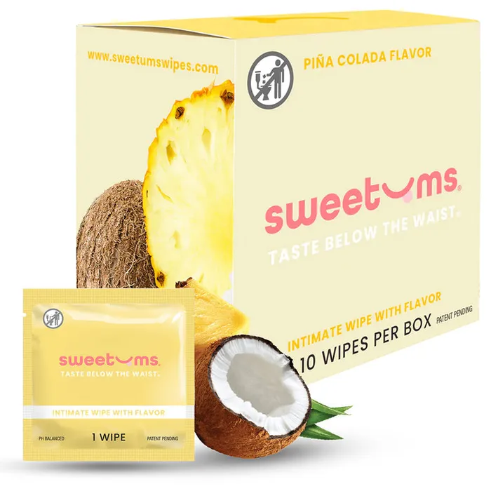 Sweetums Sweetums Flavored Intimate Wipes Various Flavors 10 pack Male Sex Toys