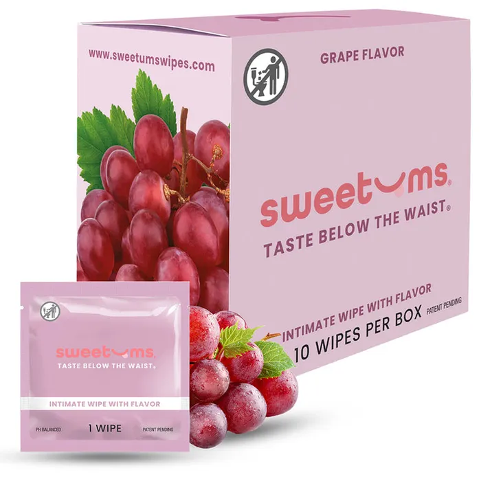 Sweetums Sweetums Flavored Intimate Wipes Various Flavors 10 pack Male Sex Toys