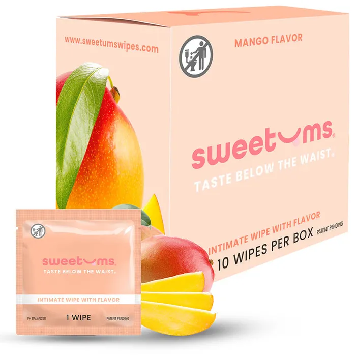 Sweetums Sweetums Flavored Intimate Wipes Various Flavors 10 pack Male Sex Toys