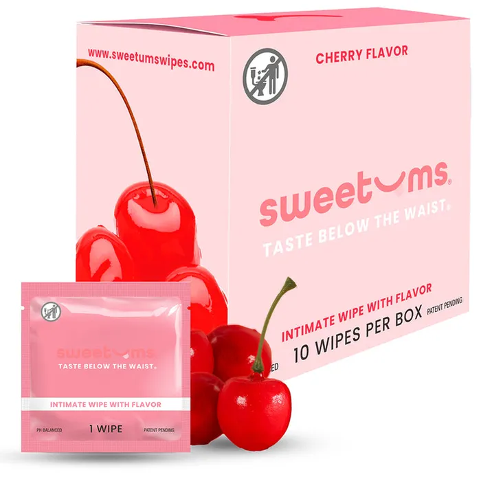 Sweetums Sweetums Flavored Intimate Wipes Various Flavors 10 pack Male Sex Toys