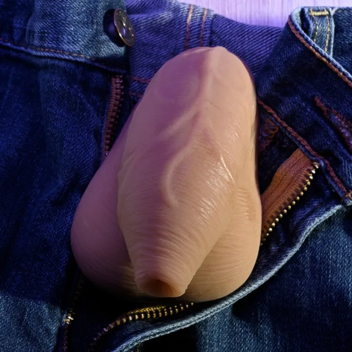 The Uncircumcised Packer Medium Tone Evolved Novelties Female Sex Toys