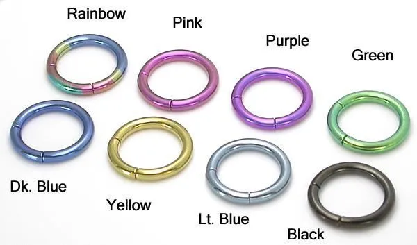 Tilum 10g PVD Black Titanium Segment Ring Price Per 1 Tilum Anal