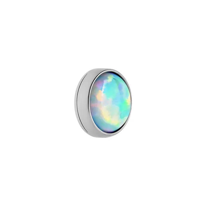 Tilum 14g 12g Internally Threaded Titanium 5mm Flat Opal Top Price Per 1 Tilum Vibrators