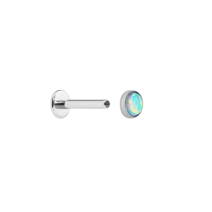 Tilum 14g 12g Internally Threaded Titanium 5mm Flat Opal Top Price Per 1 Tilum Vibrators