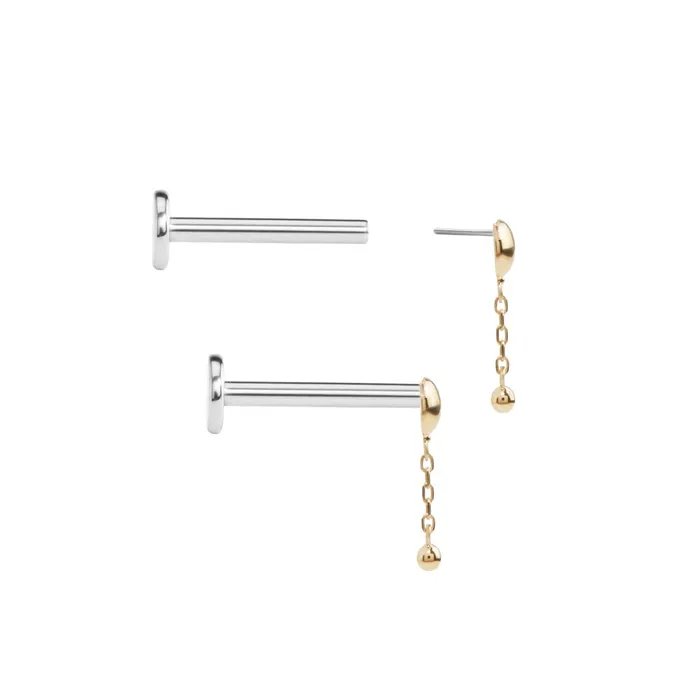 Tilum 14kt Yellow Gold Impish Threadless Top Price Per 1 Tilum Vibrators
