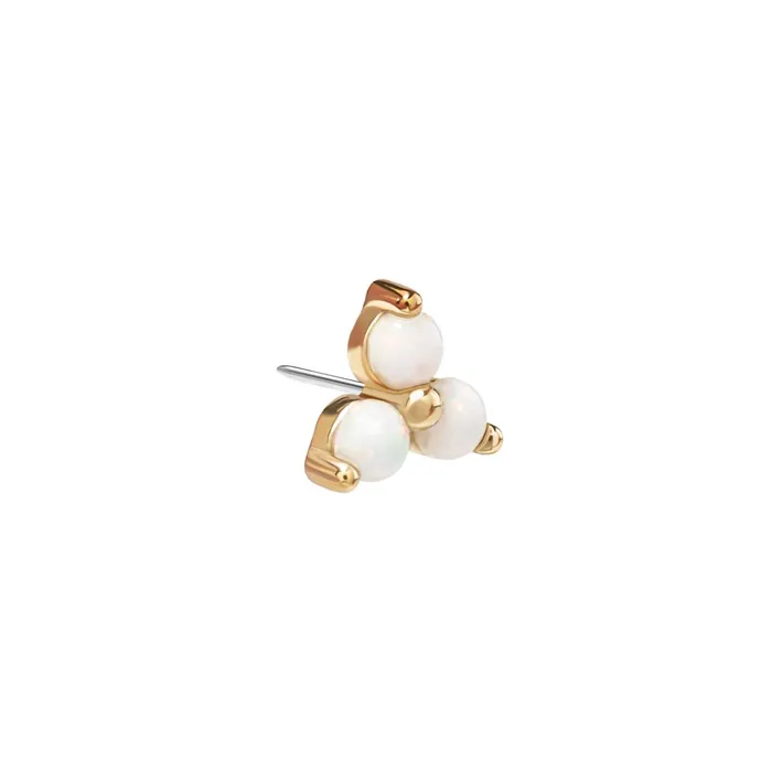 Tilum 14kt Yellow Gold Trinity Opal Threadless Top Price Per 1 Tilum Vibrators