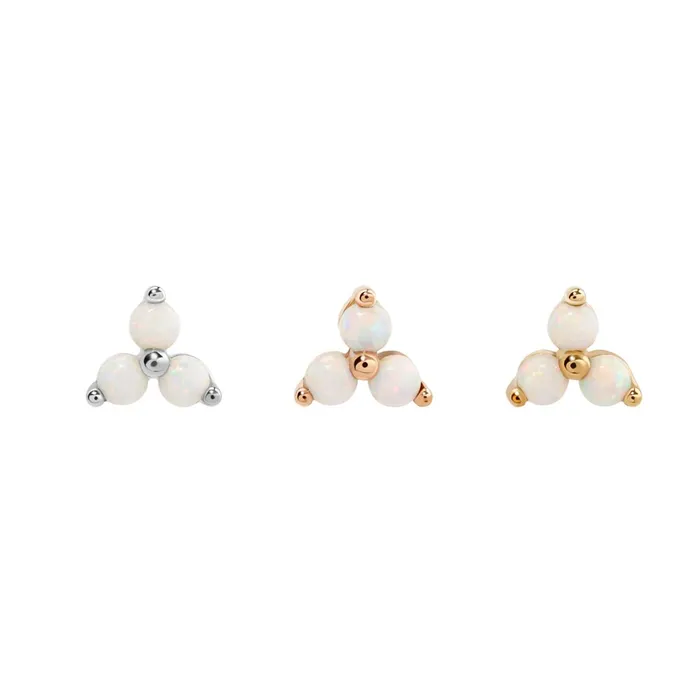 Tilum 14kt Yellow Gold Trinity Opal Threadless Top Price Per 1 Tilum Vibrators