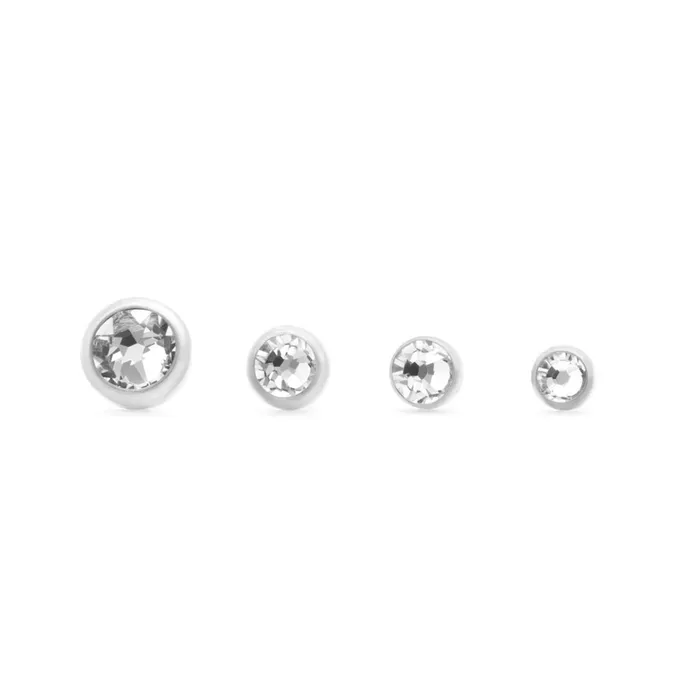 Tilum Anal Tilum Bezel Set Jewel Titanium Threadless Top Price Per 1