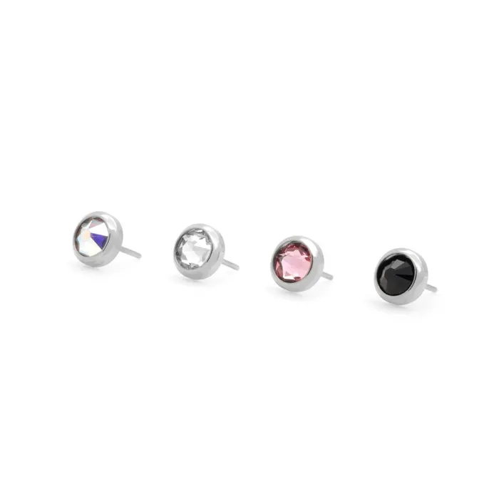 Tilum Anal Tilum Bezel Set Jewel Titanium Threadless Top Price Per 1