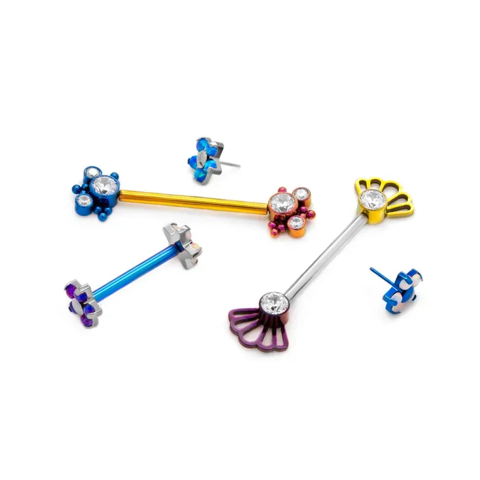 Tilum Female Sex Toys Tilum 14g Universal Threadless Titanium Straight Barbell Shaft Price Per 1