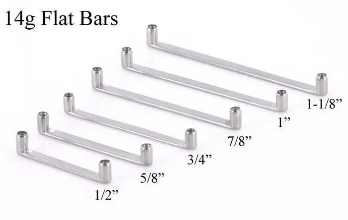 Tilum Male Sex Toys Tilum 10g Internally Threaded Flat Titanium Surface Barbell with 3mm Rise Price Per 1