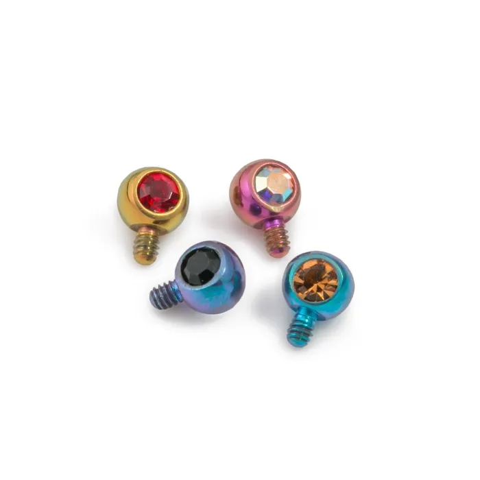 Tilum Male Sex Toys Tilum 14g12g Internally Threaded 90 Swarovski Jeweled Titanium Ball 3mm Price Per 1