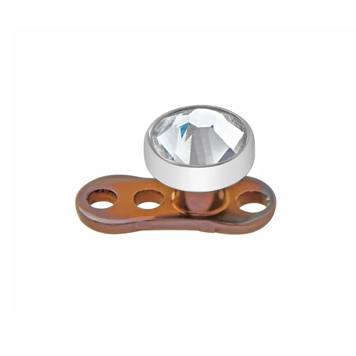 Tilum Male Sex Toys Tilum 14g Titanium Dermal Anchor with 15mm Rise and Flat Jewel Top Price Per 1