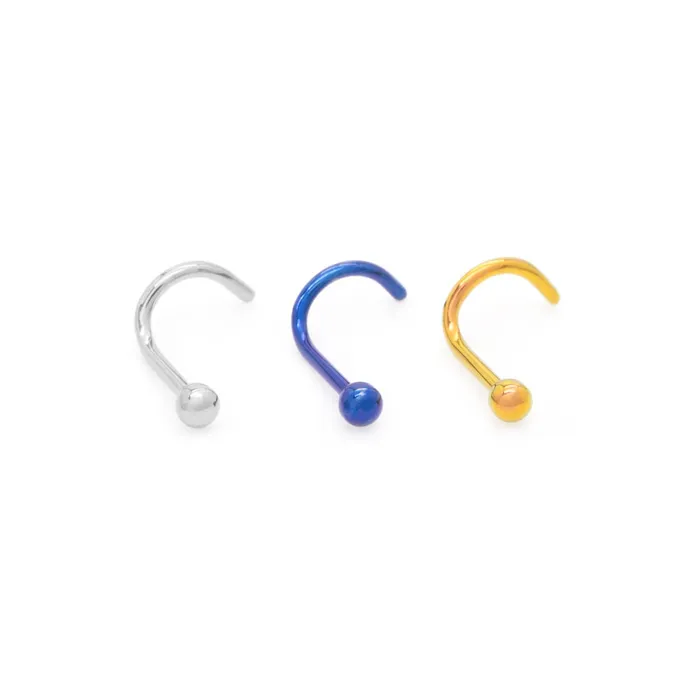 Tilum Male Sex Toys Tilum 18g Titanium Ball Nose Screw
