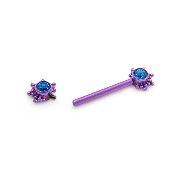 Tilum Nipple Clitoral Toys Tilum 14g 58 Micron Bead Cluster Titanium Jewel Nipple Barbell Price Per 1