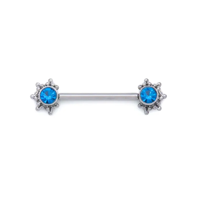 Tilum Nipple Clitoral Toys Tilum 14g 58 Micron Bead Cluster Titanium Jewel Nipple Barbell Price Per 1