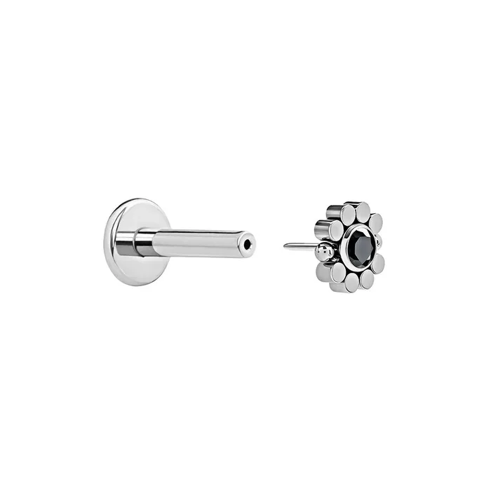 Tilum Noir Flower Titanium Threadless Top Price Per 1 Tilum Vibrators