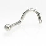Tilum Tilum 20g 14kt White Gold Nose Screw Ball Male Sex Toys