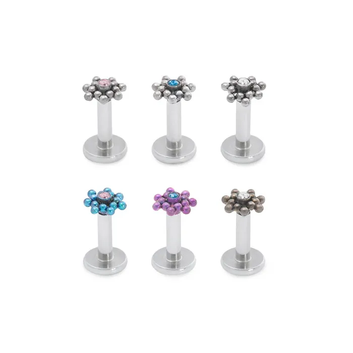 Tilum Vibrators Tilum 14g12g Internally Threaded Micron Bead Cluster Titanium Jewel Top Price Per 1