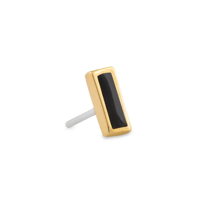 Tilum Vibrators Tilum 14kt Yellow Gold Simple Defined Rectangle Threadless Top Price Per 1