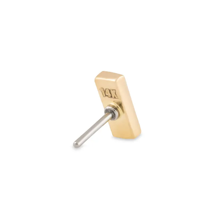 Tilum Vibrators Tilum 14kt Yellow Gold Simple Defined Rectangle Threadless Top Price Per 1