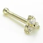 Tilum Vibrators Tilum 14kt Yellow Gold Trinity Nose Bone 20g Tilum Vibrators Tilum 14kt Yellow Gold Trinity Nose Bone 20g