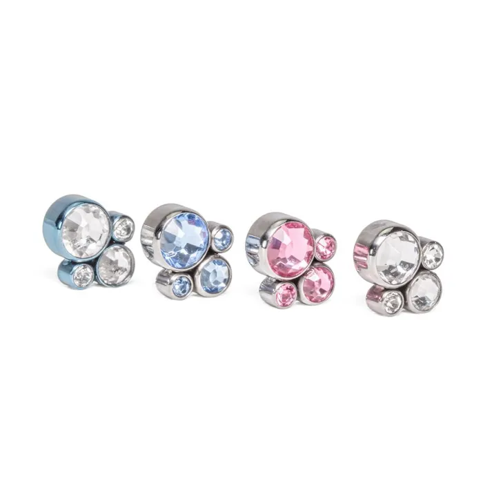 Tilum Vibrators Tilum 18g16g Internally Threaded Jewel Bubble Cluster Top Price Per 1